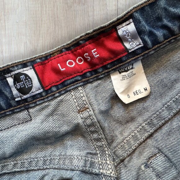 Vintage 90s LEVI'S Silver Tab Loose WPL423 High Waist Denim Jeans Women's 8 - Picture 5 of 9